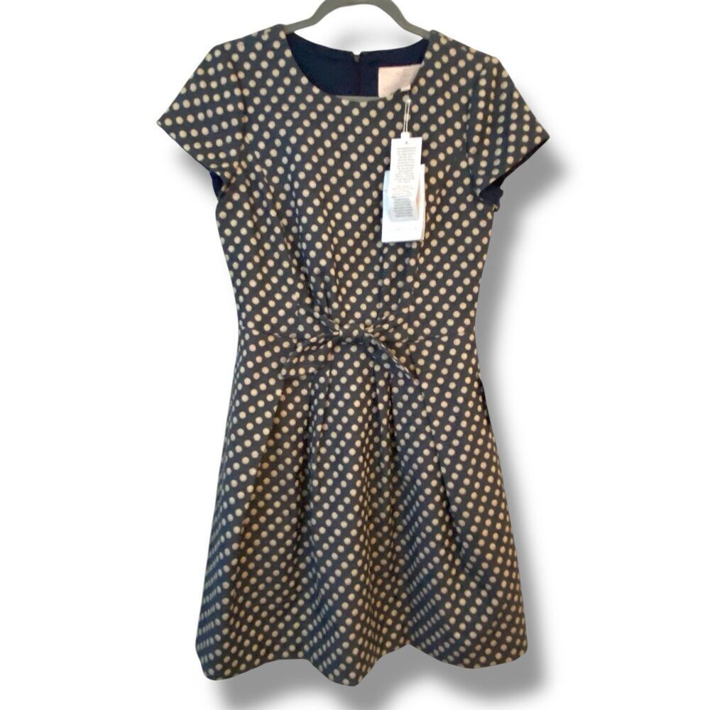 NWT Gal Meets Glam Collection Amy Polka Dot Fit Flare Dress Sz 8 Wedding Guest - Picture 5 of 16